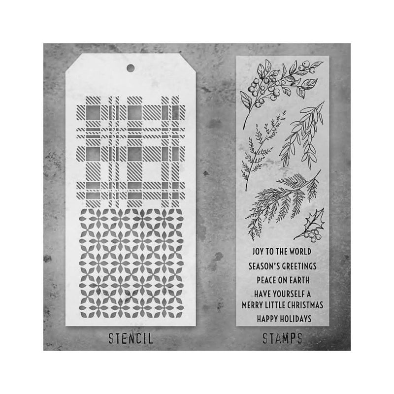 Tim Holtz Mixed-Media Stamps & Stencil - Set