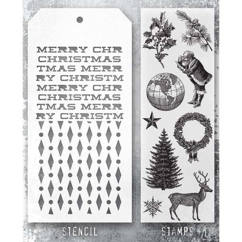 Tim Holtz Mixed-Media Stamps & Stencil - Set