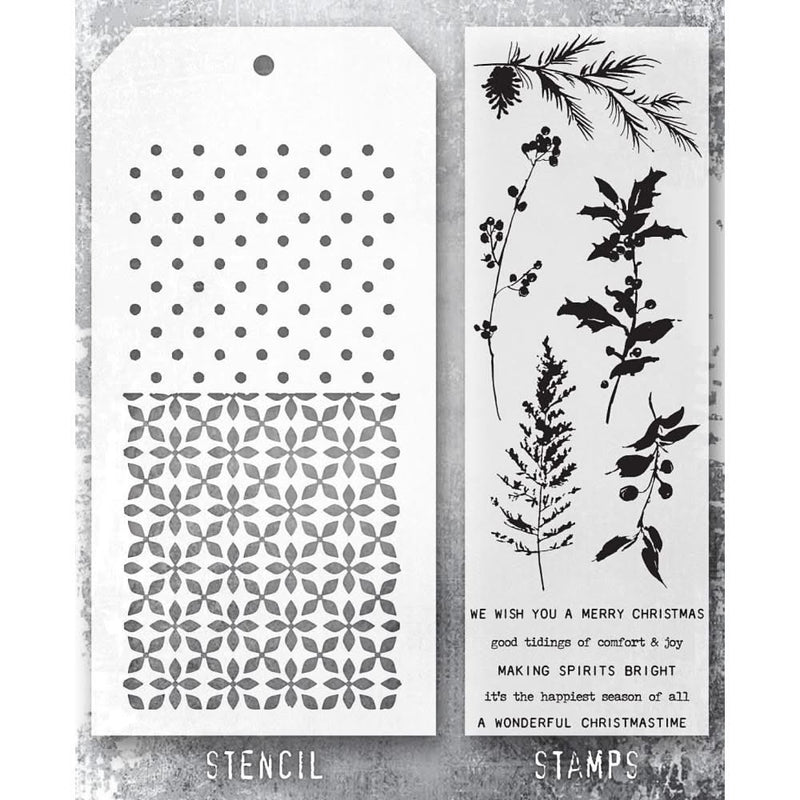 Tim Holtz Mixed-Media Stamps & Stencil - Set