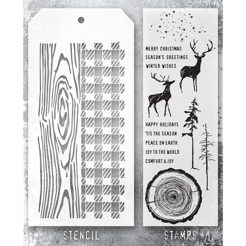 Tim Holtz Mixed-Media Stamps & Stencil - Set