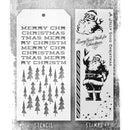 Tim Holtz Mixed-Media Stamps & Stencil - Jolly Holiday