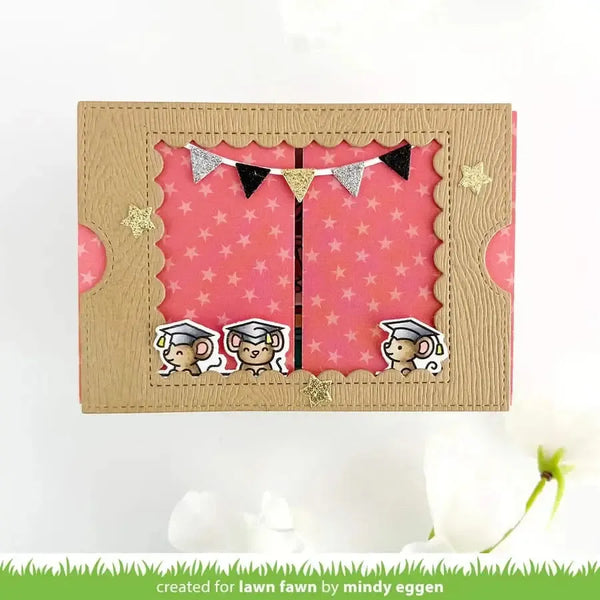 Lawn Cuts Custom Craft Dies - Ta-da! Diorama! Scalloped Window Add-On