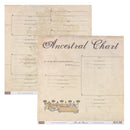 The Paper Loft 12"x 12" Double-Sided Cardstock - For The Record - Ancestral Chart