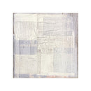 An abstract square Cardstock sheet featuring a textured geometric design in shades of gray, white, and muted red, presented on a clean white background.