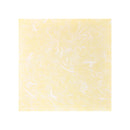 A square of pale yellow cardstock with a white abstract marbled or fibrous pattern, centered on a white background.