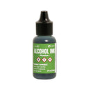 A 5 fl oz bottle of Tim Holtz Ranger Alcohol Ink in the shade 'Meadow', featuring a green label and a black dropper cap on a white background.