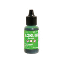 .5oz bottle of green tim holtz alcohol ink on a white square background