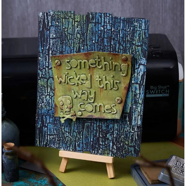 Sizzix 3-D Texture Fades Embossing Folder By Tim Holtz - Cracked Large/A5