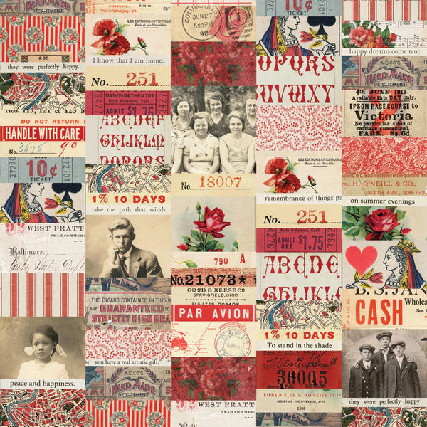 Tim Holtz - Advantus Idea-ology Double-Sided Cardstock 8"X8" 12/Pkg Palette Collection: Red