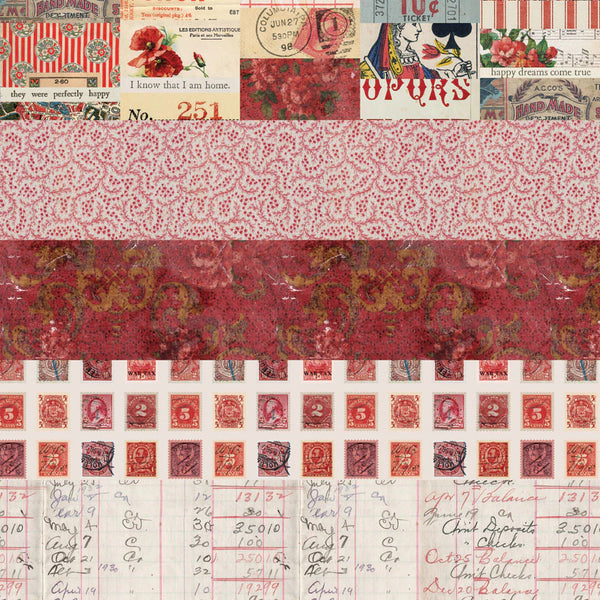 Tim Holtz - Advantus Idea-ology Double- Sided Cardstock 12"X12" 12/Pkg Palette Collection: Red