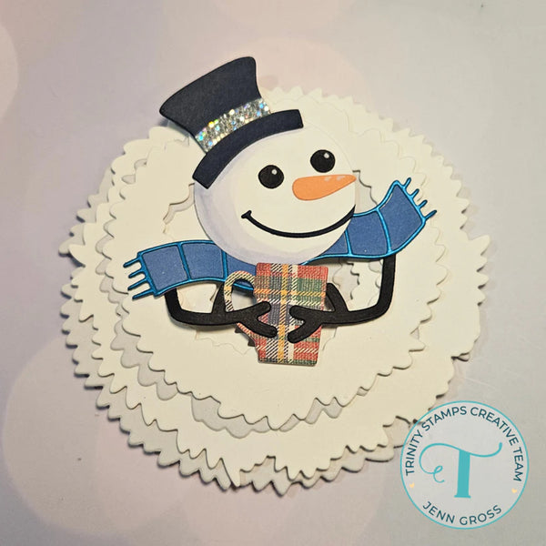 Trinity Stamps Circle Card Add-On Die Set - Snowman Parts