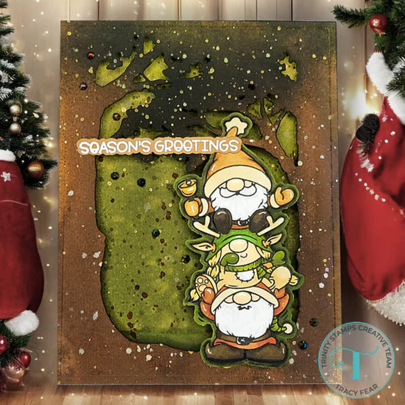 Trinity Stamps Clear Stamp Set - Holiday Gnome Stacks