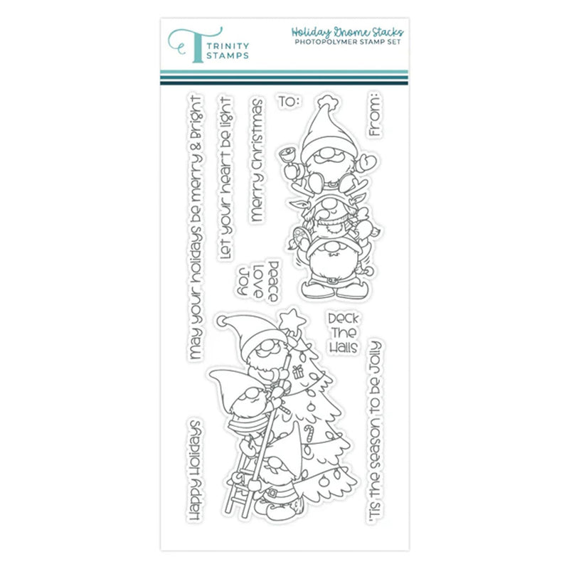 Trinity Stamps Clear Stamp Set - Holiday Gnome Stacks