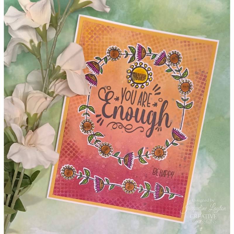 Creative Expressions Designer Boutique Clear Stamp 6"x 4" - Enough*