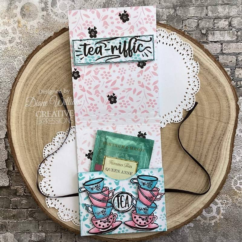 Creative Expressions Designer Boutique Clear Stamp 6"x 4" - Tea-riffic*