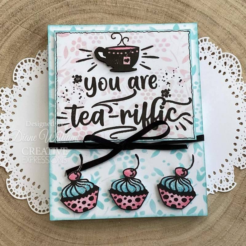 Creative Expressions Designer Boutique Clear Stamp 6"x 4" - Tea-riffic*