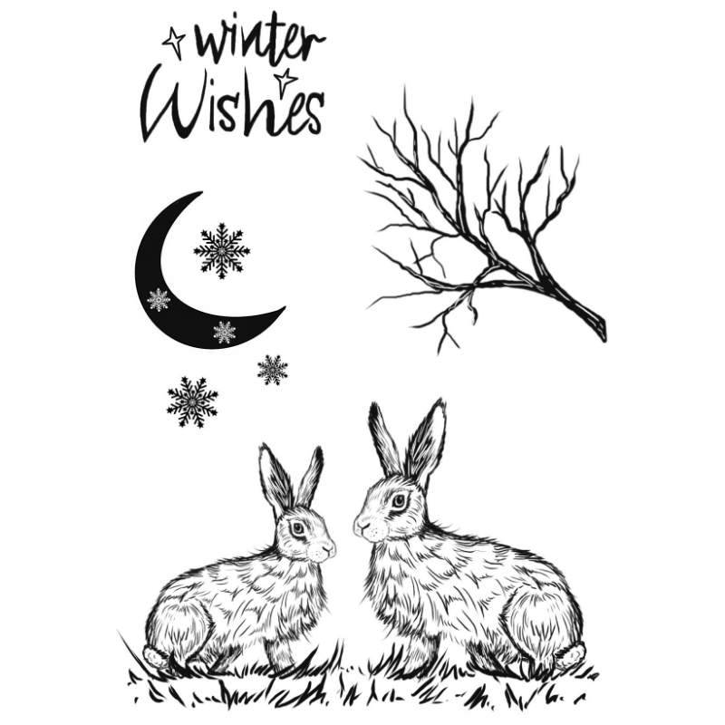 Creative Expressions Designer Boutique Clear Stamp 4"x 6" - Moonlit Hares*