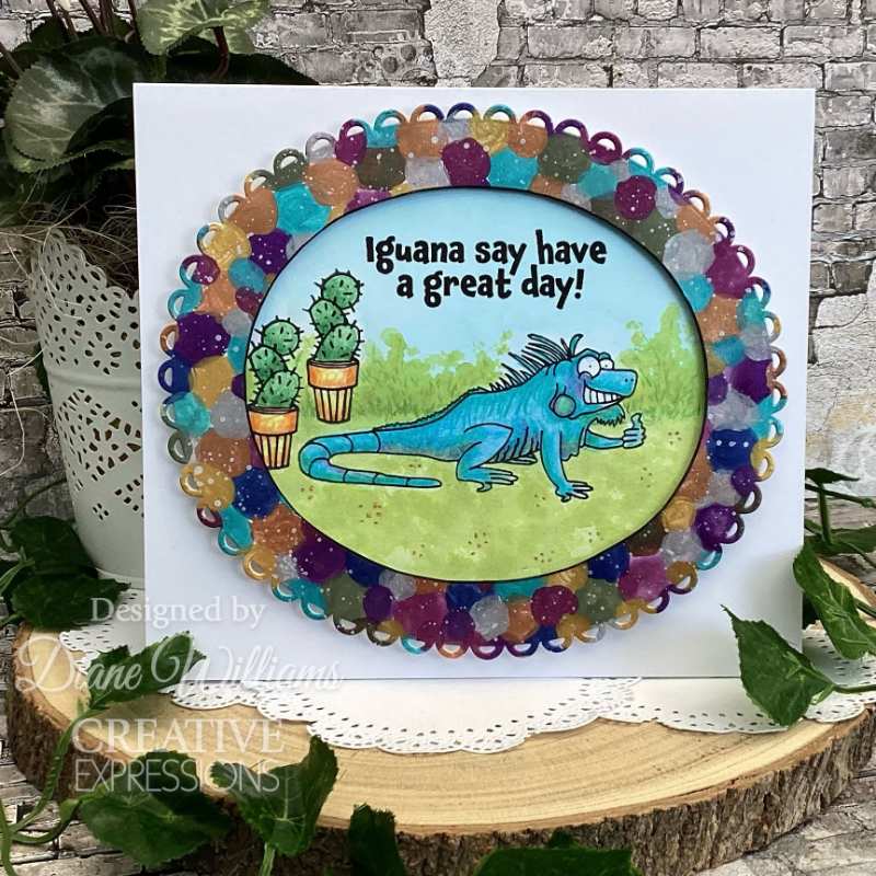 Creative Expressions Designer Boutique Clear Stamp 6"x 8" - One in a Chameleon