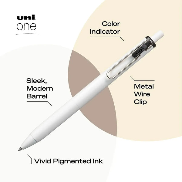 Uni One Ink Gel Pens 5/Pkg Micro 0.5mm - Assorted Colours
