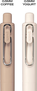 Uni One P. Ink Gel Pens 2/Pkg Micro 0.5mm - Coffee & Yogurt Barrels - Black Ink