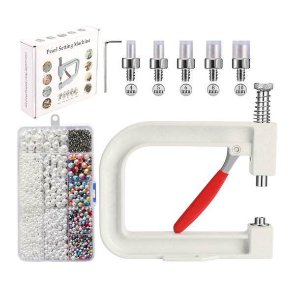 Pearl setting machine with accessories on a white background