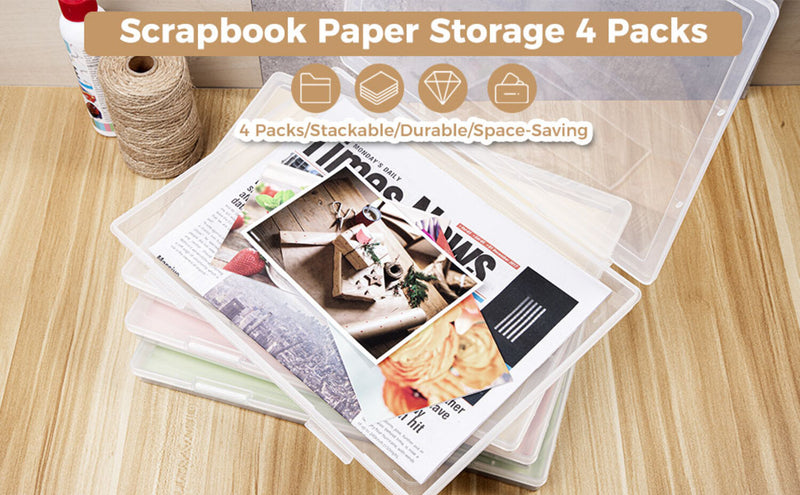 Universal Crafts Stackable A4 Paper Storage Organiser 4 Pack