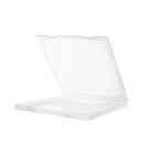 Clear plastic case on a white background