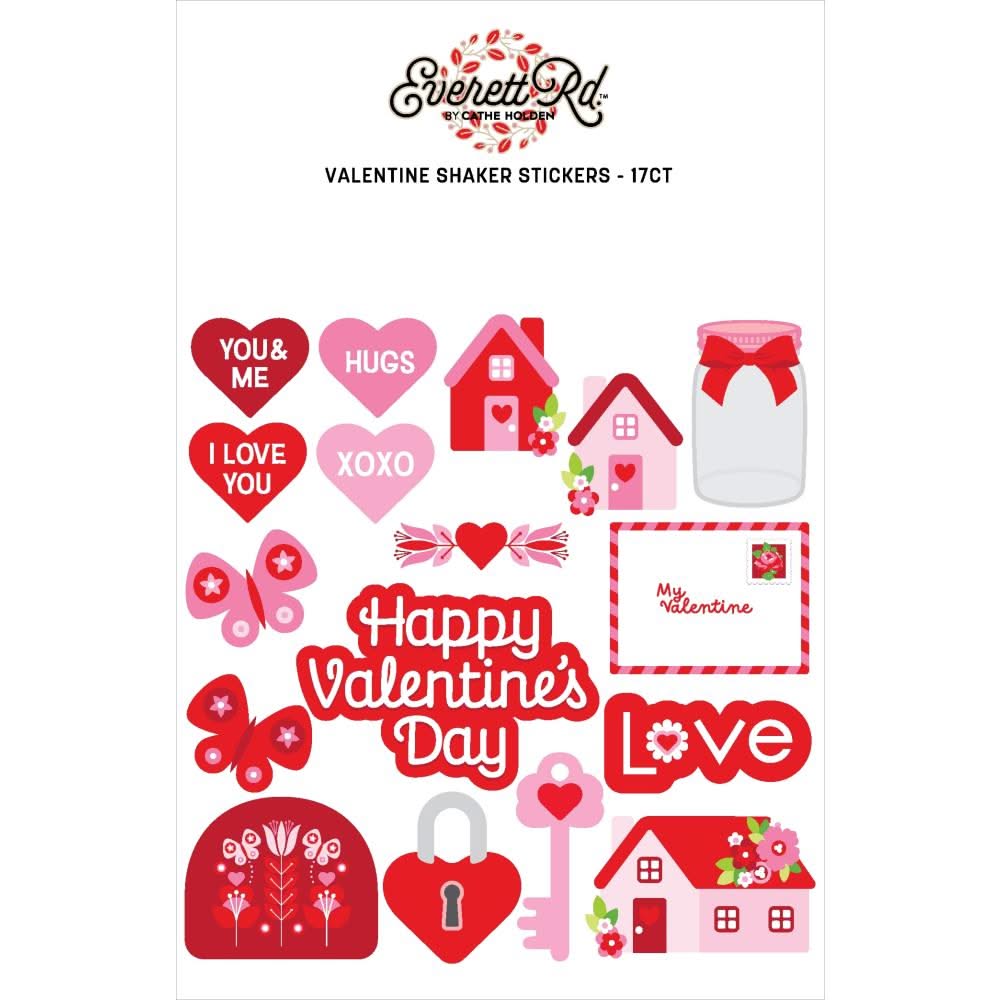 Everett Rd. Valentine Shaker Stickers 17/Pkg* – CraftOnline