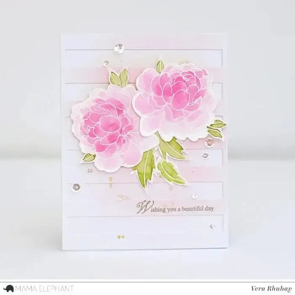 Mama Elephant Stamp Set - Floral Series - Pretty Peonies*