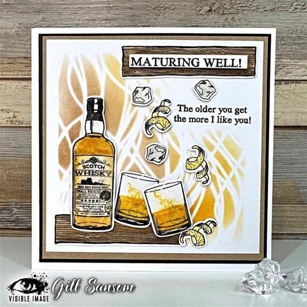 Visible Image A6 Stamp Set - Splash of Whisky