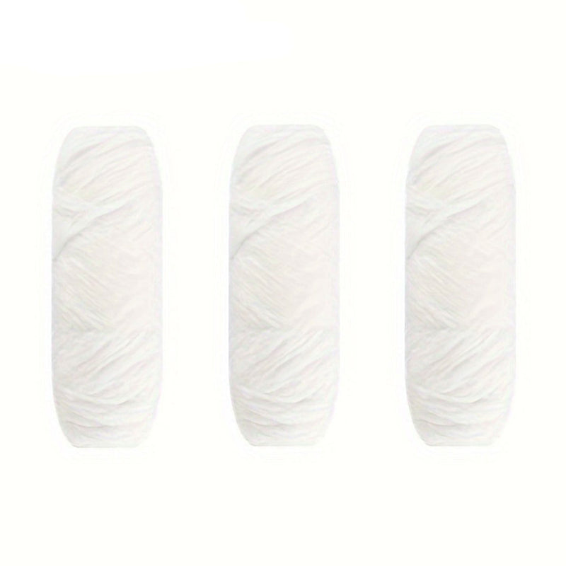 Poppy Crafts Velour Yarn 100g 3 Pack - White