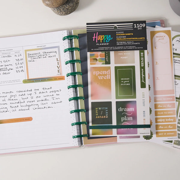 Happy Planner Classic Sticker Value Pack 30/Pkg Glowing Goals