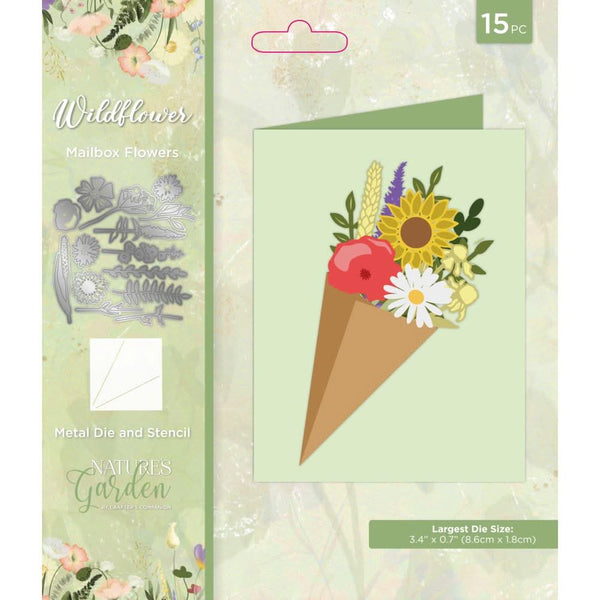 Crafter's Companion Nature's Garden Wildflower Metal Die & Stencil Set Mailbox Flowers*