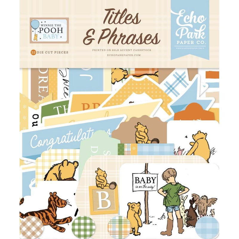 Echo Park Ephemera Titles & Phrases, Winnie The Pooh Baby