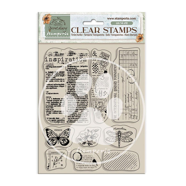 Stamperia Clear Stamps - Create Happiness Secret Diary - Inspiration