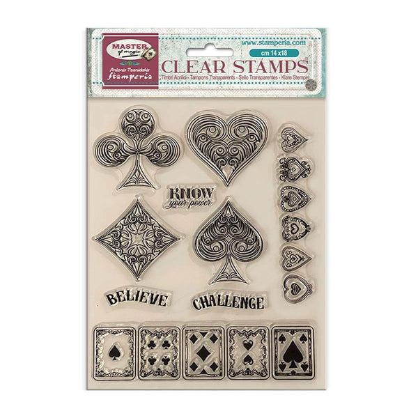 Stamperia Clear Stamps - Master of Magic - Playing Cards