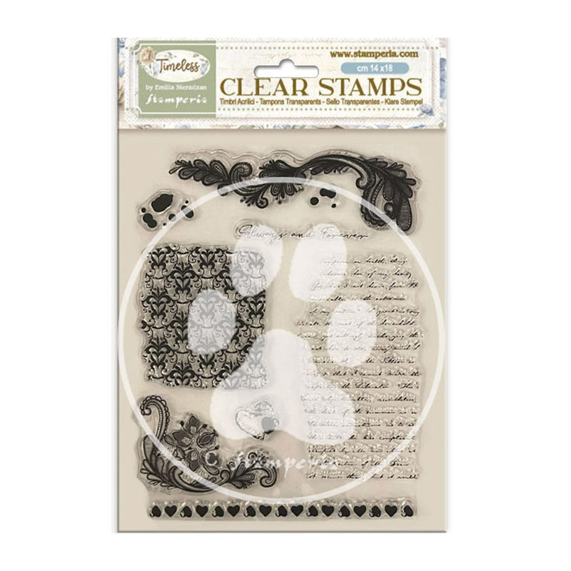 Stamperia Acrylic Clear Stamps - Timeless - Backgrounds