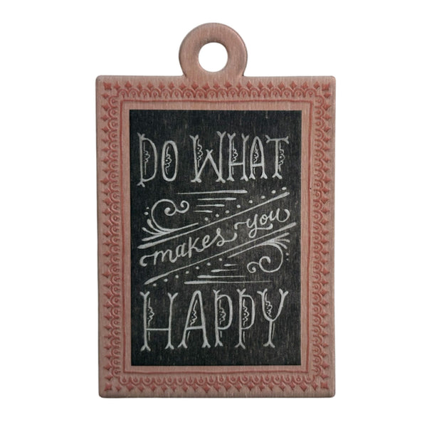 We R Memory Keepers Embossed Die-Cut Tag - Happy