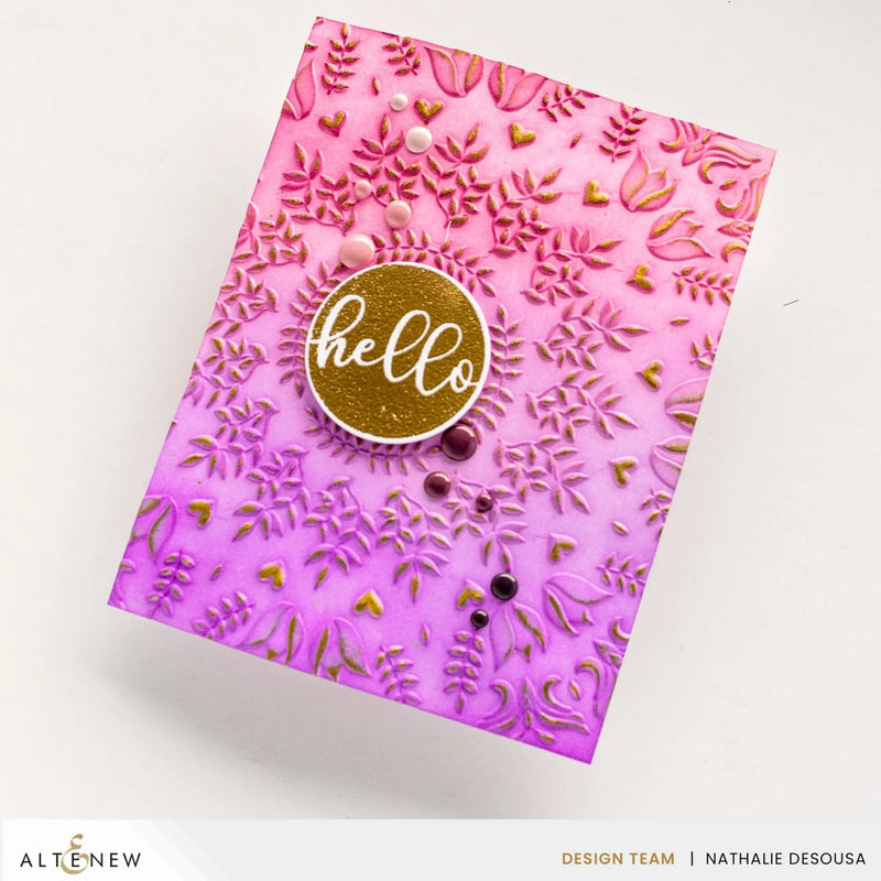 Altenew Whimsical Wreath Botanical 3D Embossing Folder*
