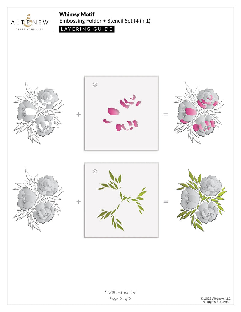 Altenew Whimsy Motif Botanical 3D Embossing Folder