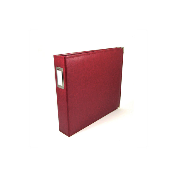 Universal Crafts Classic Leather 12"x12" Three Ring Album - Wine