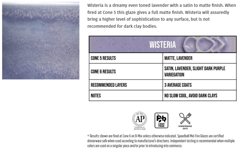 Speedball Mid-Fire Glaze 473ml - Wisteria
