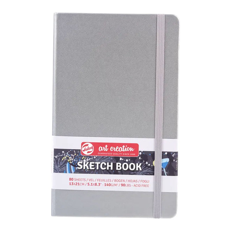 Talens Art Creations Sketch Book 13cm x 21cm - Shiny Silver