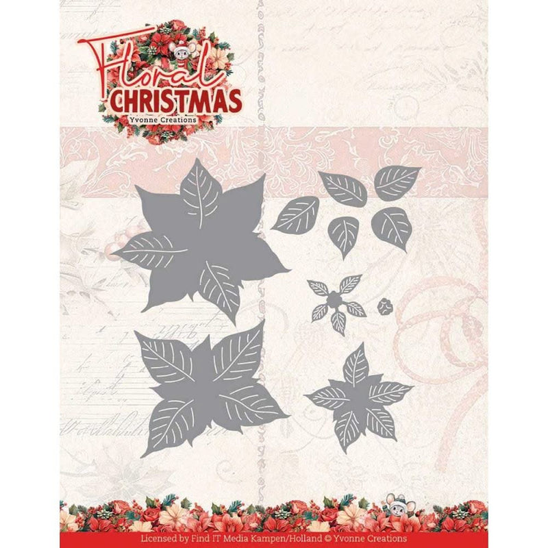 Find It Trading Yvonne Creations Die Poinsettia, Floral Christmas