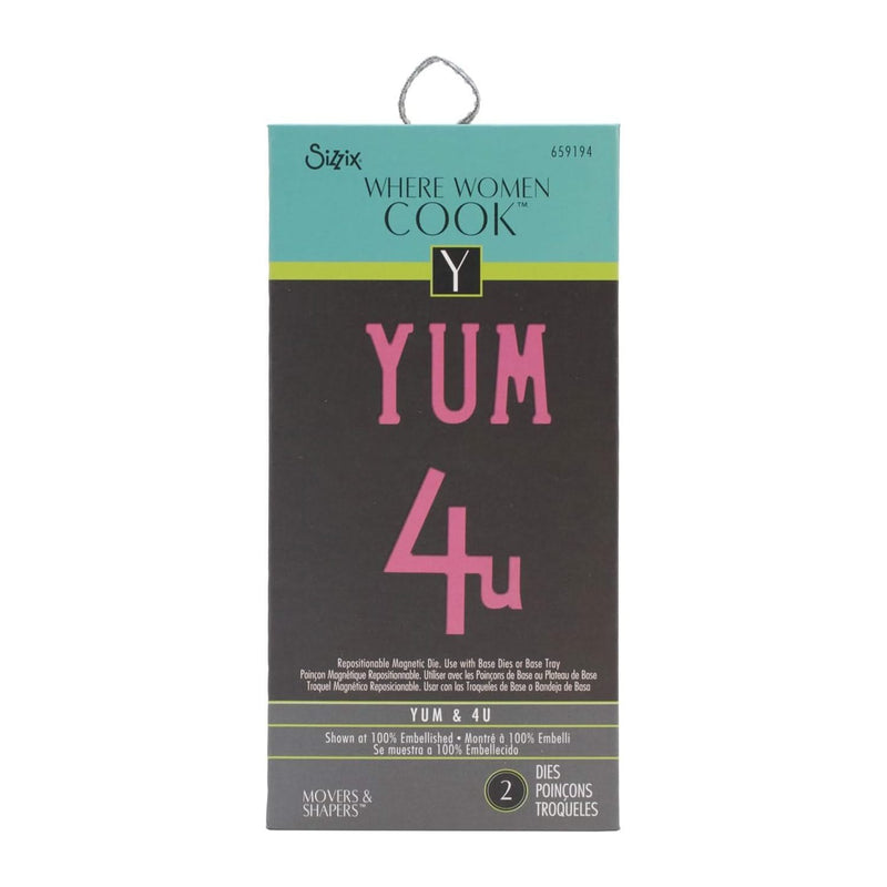 Sizzix Movers & Shapers Magnetic Die Set - Yum & 4U
