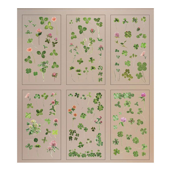 Poppy Crafts Natural Sticker Pack - Clovers