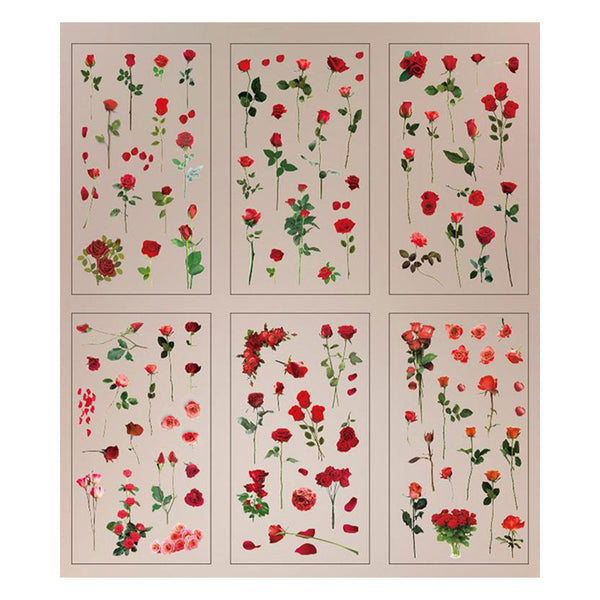 Poppy Crafts Natural Sticker Pack - Roses