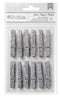 American Crafts Whittles Glitter Clothespins 12PK - Silver