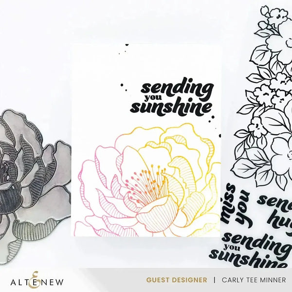 Altenew Magical Peony Simple Colouring Stencil Set