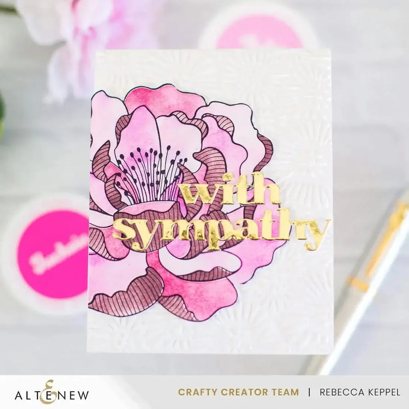 Altenew Magical Peony Simple Colouring Stencil Set